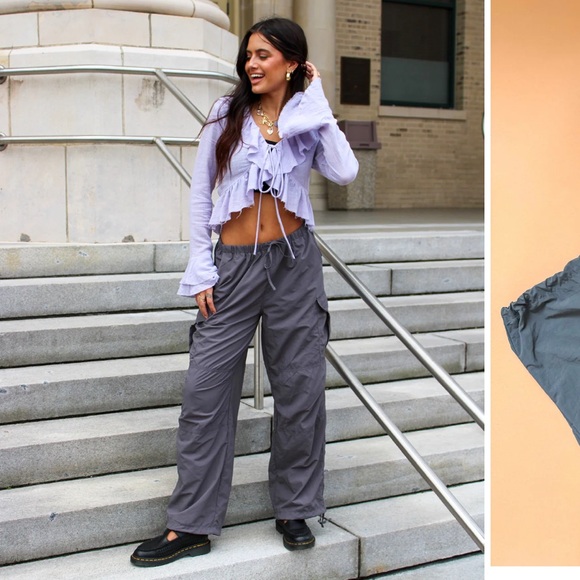 Brand New Gray Swishy Pants ⚡️ - Picture 5 of 5